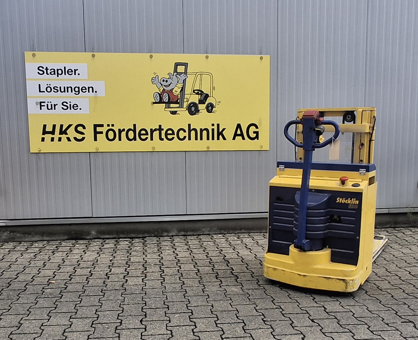 Stapler-Occasion: Stöcklin Gabelhochhubwagen EDD1000, Initialhub gebraucht Stöcklin EDD1000, Initialhub °°° Hochhubwagen